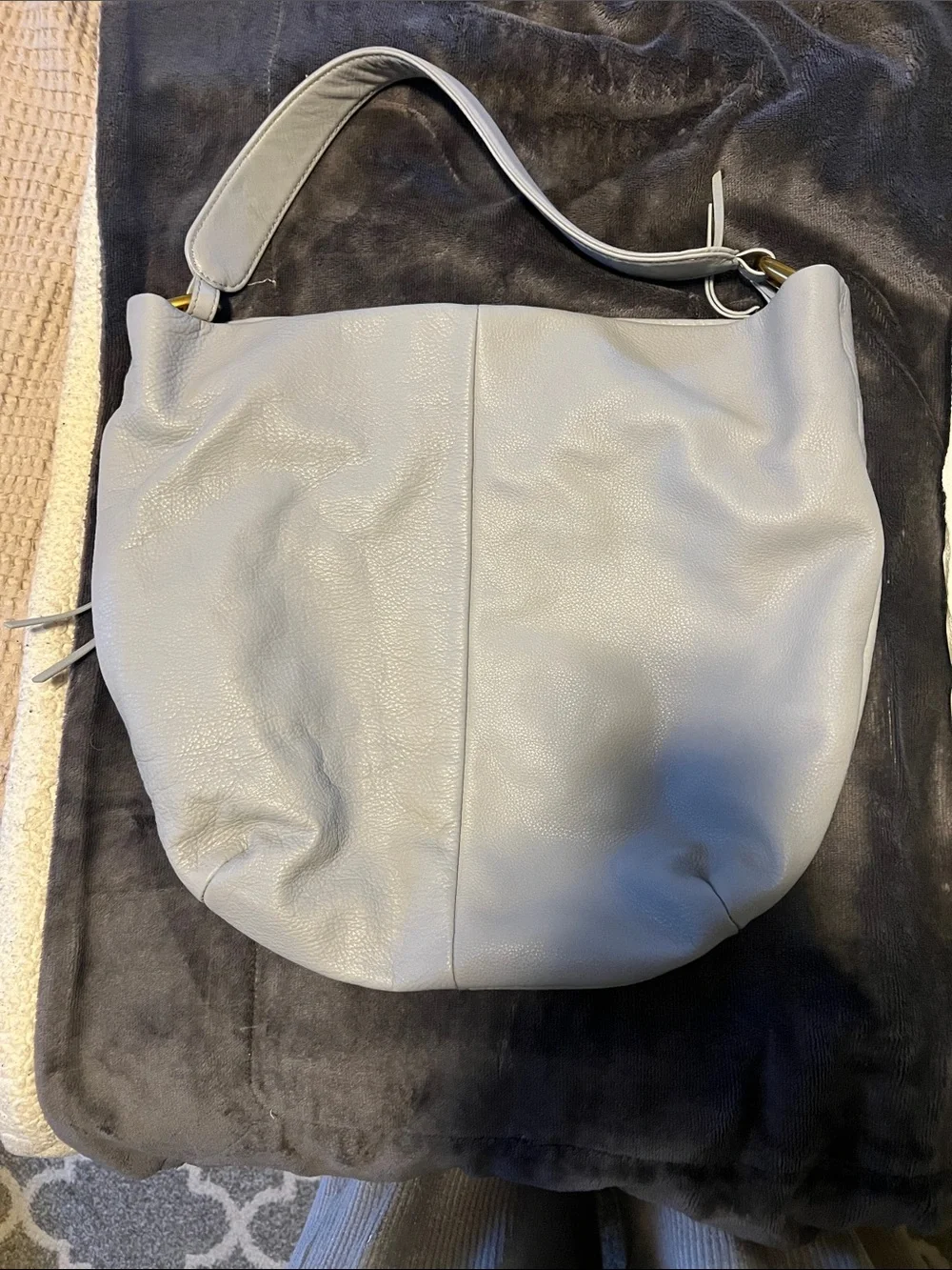 HOBO Gray-Blue Harley Hobo Bag